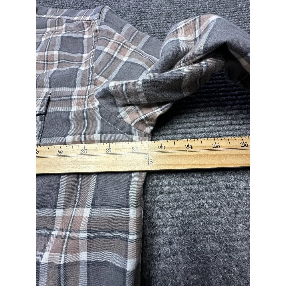 UNTUCKit Shirt Mens Large Gray‎ Plaid Long Sleeve Button Front Pockets Casual